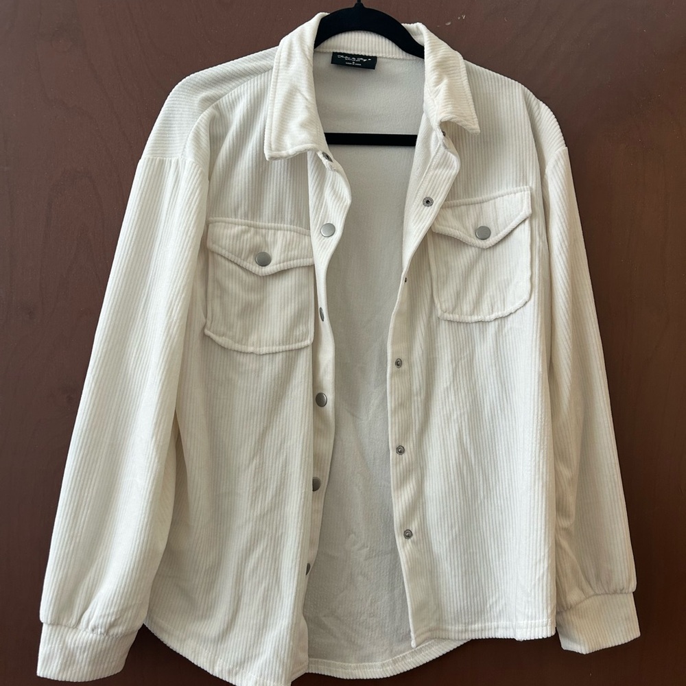Layering Piece Cream Corduroy Jacket